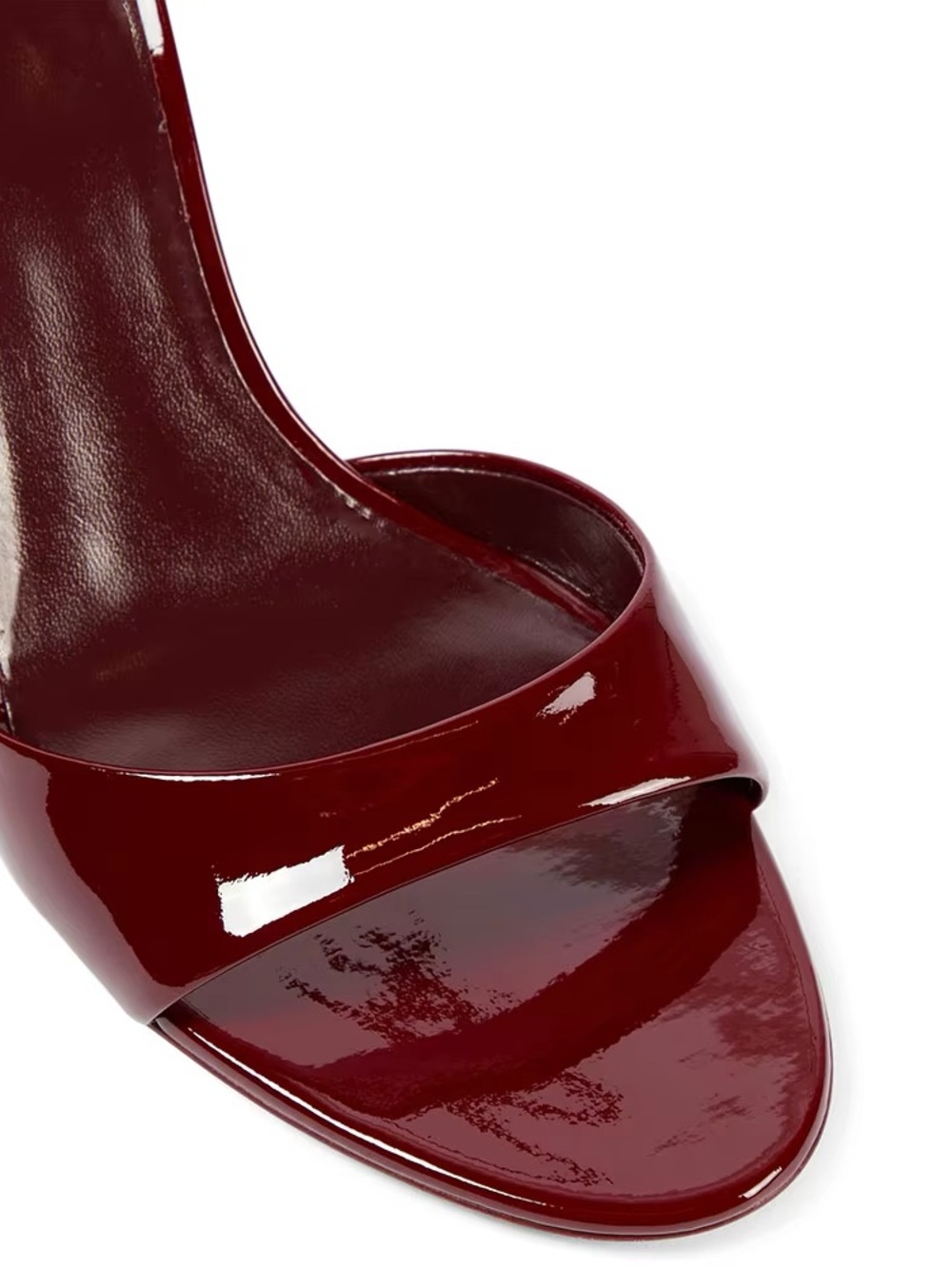 Tamara Mellon Patent Burgundy Sandals 41 - Picture 3 of 5